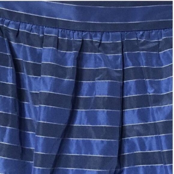 J. Crew blue striped taffeta mini skirt, Size 2 - Picture 4 of 6
